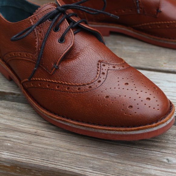 Ted Baker Men's Sz 42 EU "Jamfro" Brown Wingtip - Picture 2 of 10